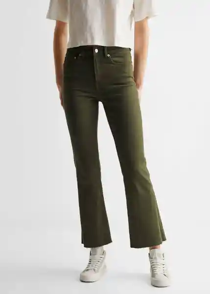 Pantalón Jean Flarecuv Verde Pastel Talla 18 Mango Girl Mango