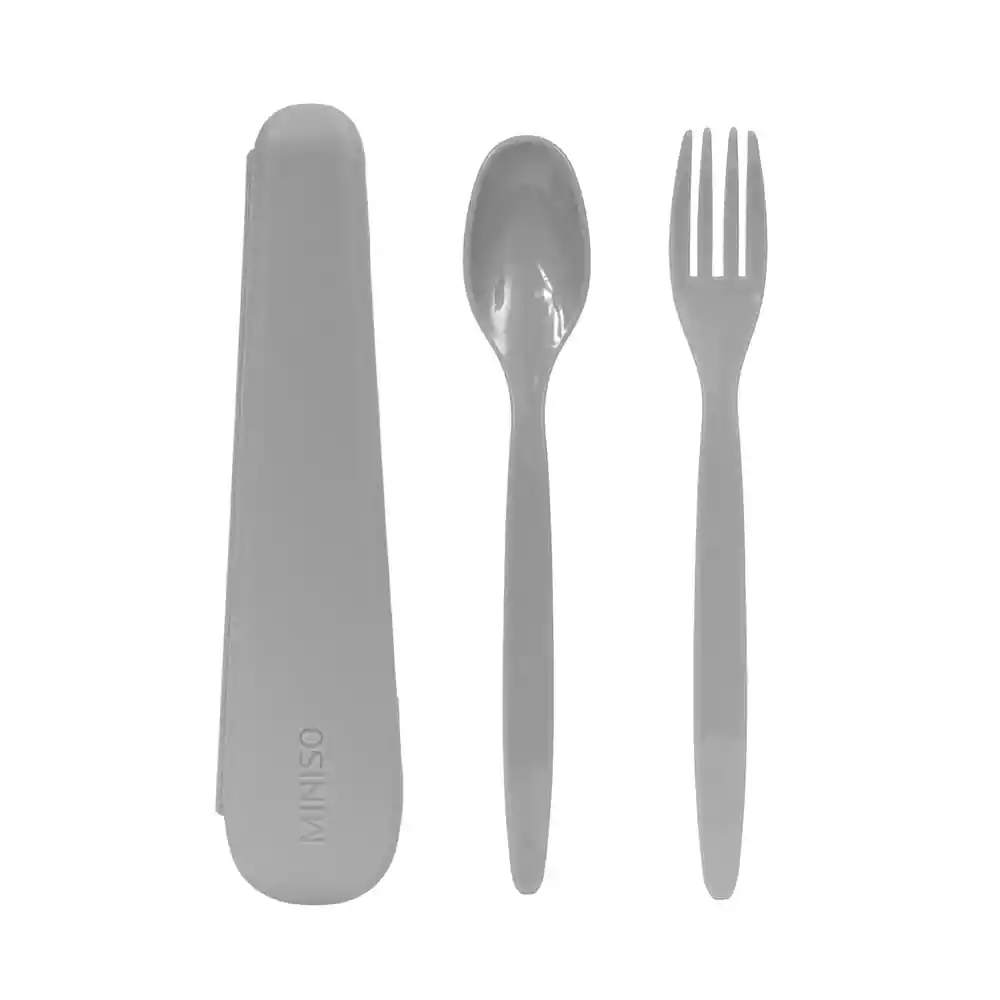 Miniso Set de Cubiertos Portátil Gris