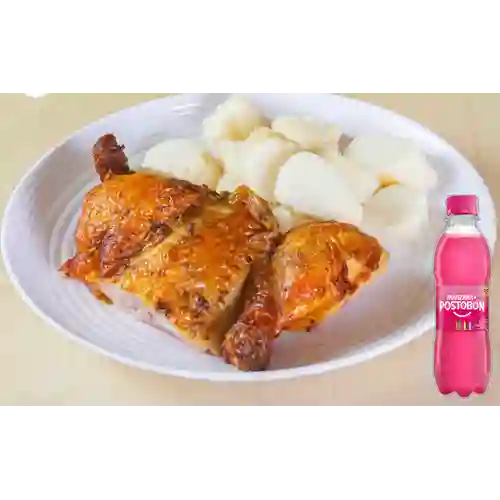 Combo American 2 Presas Asado +Postobón Manzana 250ml