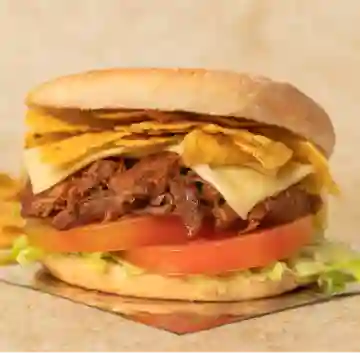 Hamburguesa carne desmechada bbq