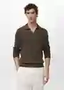 Camiseta Polo Taurus Khaki Talla M Hombre Mango