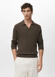 Camiseta Polo Taurus Khaki Talla M Hombre Mango