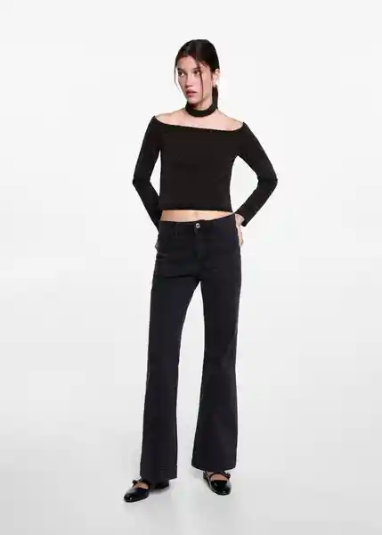 Top Glam Negro Talla 20 Teen Niñas Mango