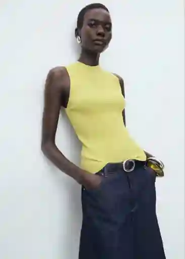 Top Albert Lima Talla XS Mujer Mango
