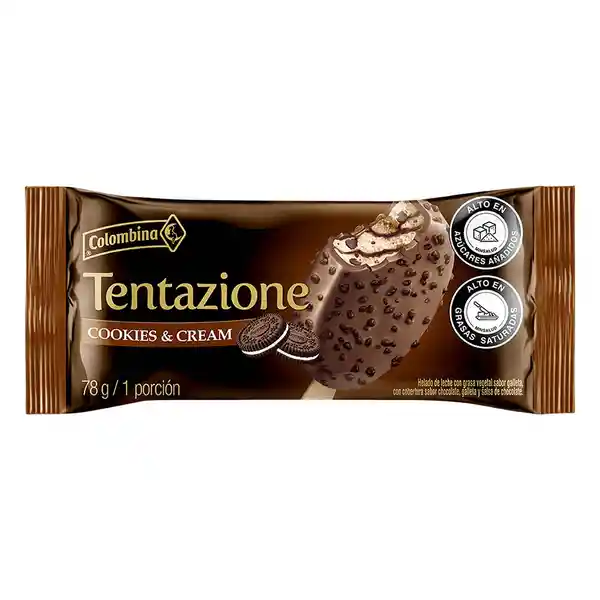 Tentazione Paleta Helada Sabor Cookies & Cream