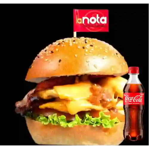 Combo Hamburguesa Doble + Coca Cola Original 400 ml