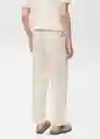 Pantalón Rustic Marfil Talla 44 Hombre Mango