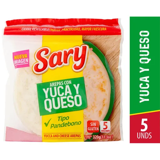Sary Arepas con Yuca y Queso sin Gluten