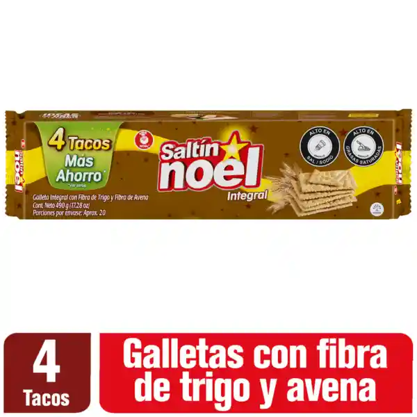 Saltin Noel Galletas Integrales Doble Fibra