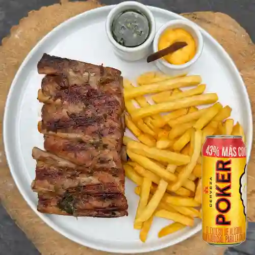 Combo Costilla San Luis Al Carbon + Poker 330 ml