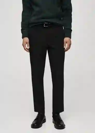 Pantalón Bologna Negro Talla 42 Hombre Mango