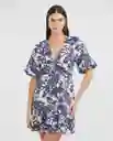 Vestido Mini Dress Flower Azul Dark Ultraoscuro Talla Xs Mujer Chevignon