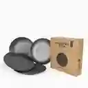 Ambiente Gourmet Set Plato Mediano Negro Mate