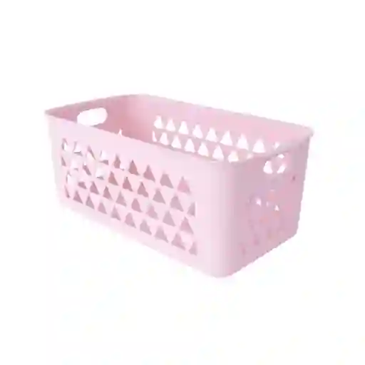 Cesta de Almacenamiento Mediana Rosa Miniso