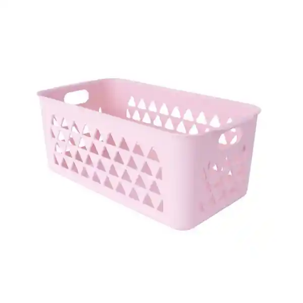 Cesta de Almacenamiento Mediana Rosa Miniso