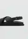 Sandalias Romana Negro Talla 43 Hombre Mango