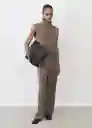 Chaleco Oliana Topo Talla M Mujer Mango