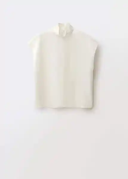 Blusa Lunas Crudo Talla S Mujer Mango