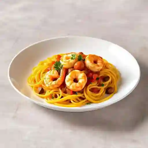 Pasta con camarones