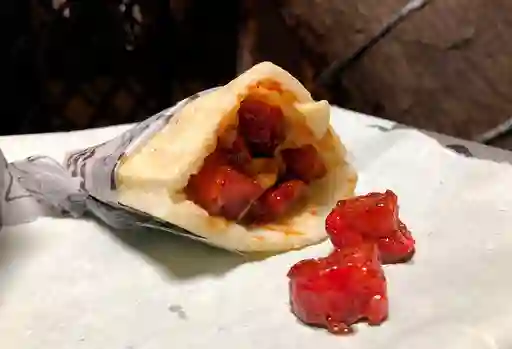 Arepa con Costillas BBQ