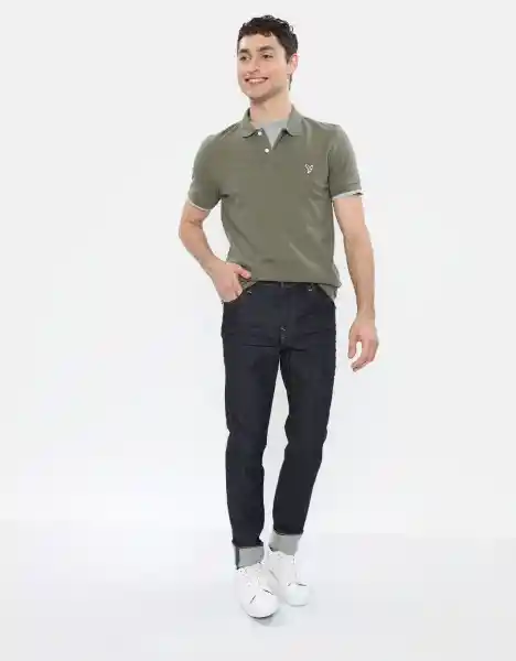 Camiseta Logo en el Frente Hombre Verde Talla XXL American Eagle