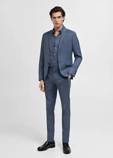 Blazer Americana Paris Celeste Talla 48 Hombre Mango