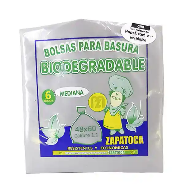 Zapatoca Bolsa Para Basura Mediana 48x60 cm