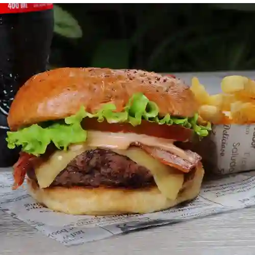 Súper Hamburguesa Clásica 100% Carne Res