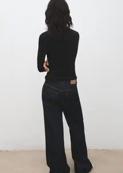 Camiseta Secondca Negro Talla S Mujer Mango