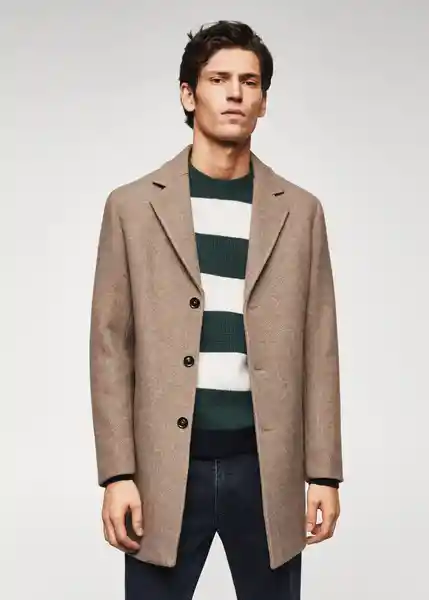 Abrigo Hake-I Beige Talla XXL Hombre Mango