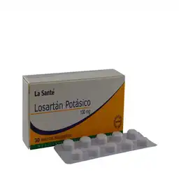 Losartan Potasico 100 Mg 30 Tbs