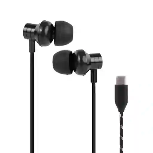 Audifonos Intrauditivos Tipo C Modelo Negro Pa369 Miniso