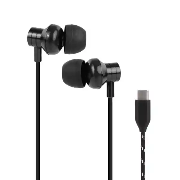 Audifonos Intrauditivos Tipo C Modelo Negro Pa369 Miniso