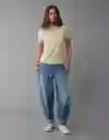 Camiseta Mujer Beige Talla: MEDIUM 9929106 American Eagle