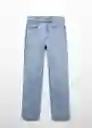 Pantalón Jean Matilda Tejano Medio Talla 38 Mujer Mango