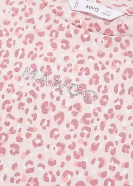 Camiseta Mango Rosa Talla 06 Niñas Mango