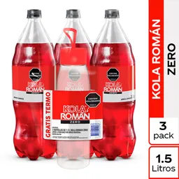 Kola Roman Pack Gaseosa Sin Azúcar 1.5 L