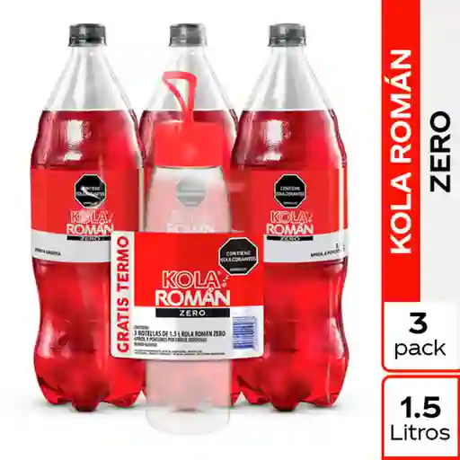 Kola Roman Pack Gaseosa Sin Azúcar 1.5 L
