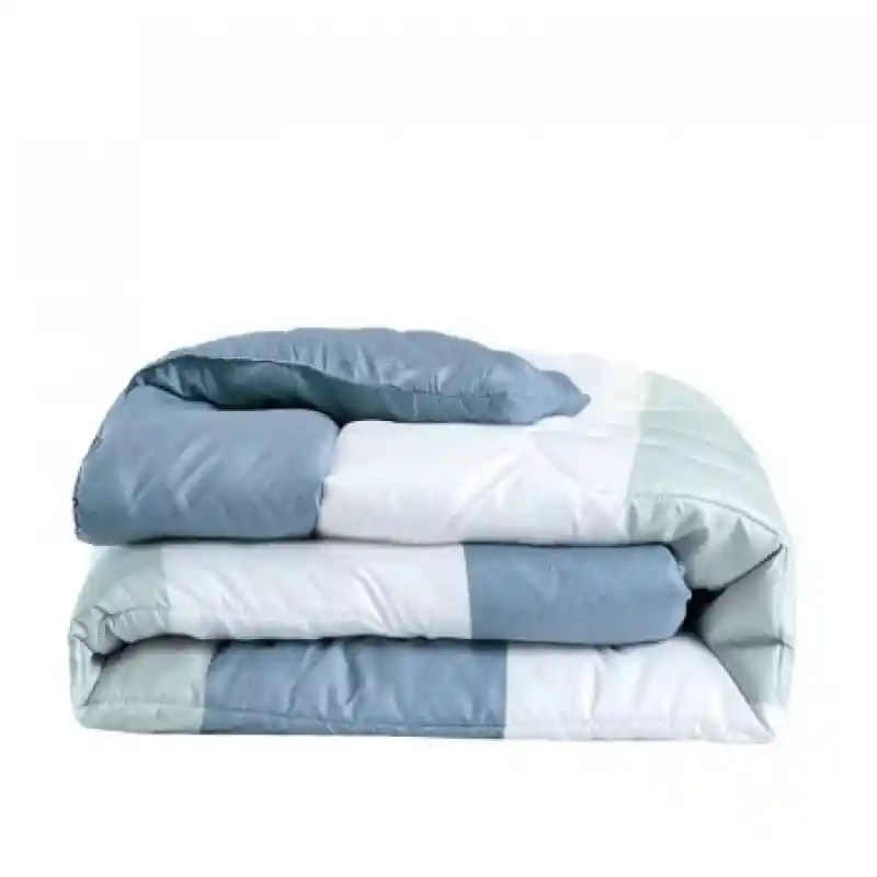 Expressions Comforter Estampado Para Cama Sencilla Rayas Azul (150 X 230 Cm). Incluye: 1 Funda 50 X 70 Cm + 5 Cm. Marca: . Sku 209196