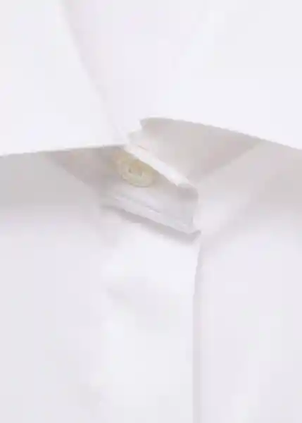 Camisa Partenop Blanco Talla M Mujer Mango