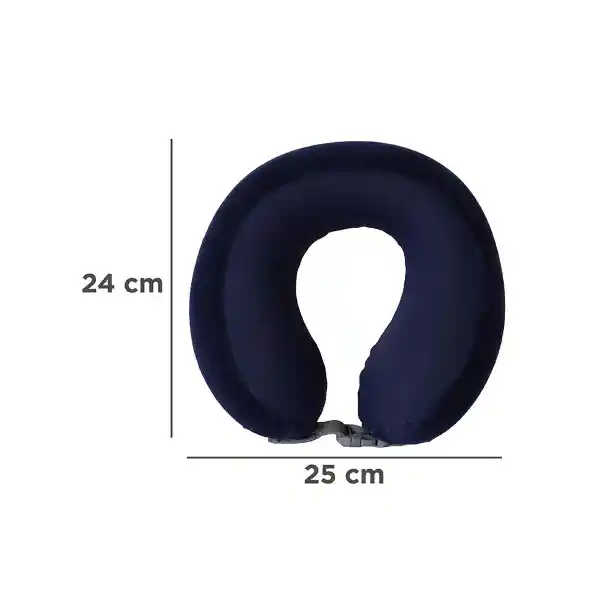 Almohada Viaje Espuma Viscoelástica Azul Marino Serie Miniso
