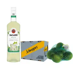 Combo Mojito Bacardi + Schweppes + Limón Tahití