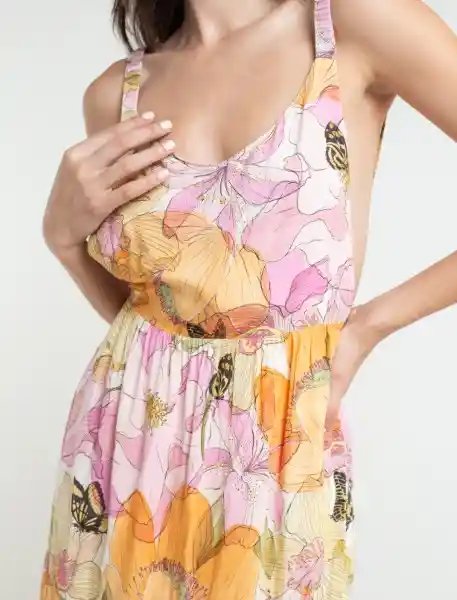  Vestido Sunrise Bailarina Rosa Medio Mujer Talla Xs Naf-Naf 