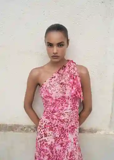 Vestido Corinne Fucsia Talla L Mujer Mango