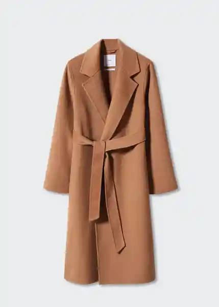 Abrigo Batin Camel Talla 28 Mujer Mango