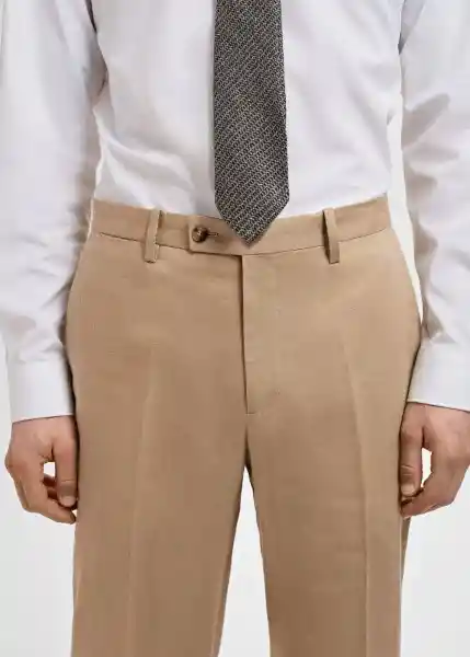 Pantalón Amalfi Beige Talla 46 Hombre Mango