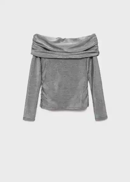 Top Xtom Plata Talla L Mujer Mango