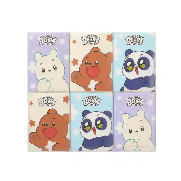 Pañuelo de Papel Sin Fragancia we Bare Bears Baby Miniso