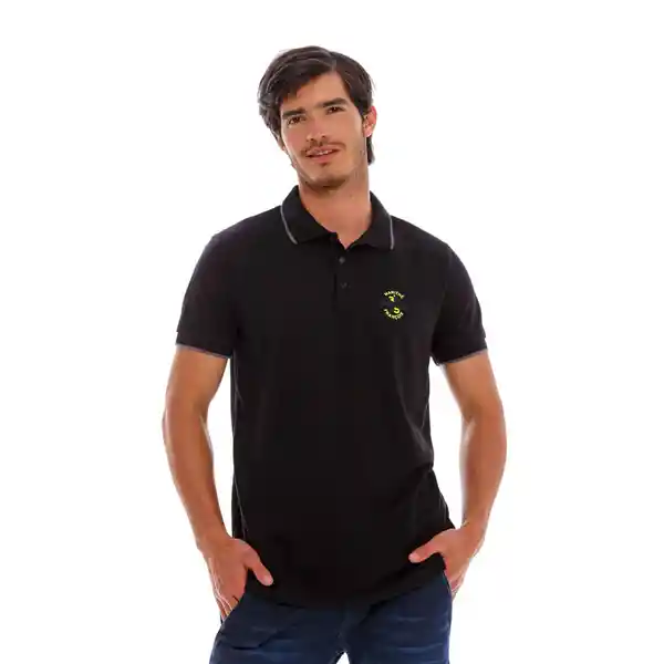 Marithé Francois Girbaud Polo Negra/Linea Blanca Talla XL