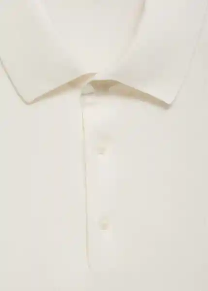 Camiseta Polo Arraona Offwhite Talla L Hombre Mango